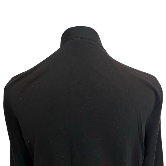 Eileen Fisher Cardigan Medium Black Tencel Zip System Stretch Minimal Sweatshirt - Picture 6 of 8